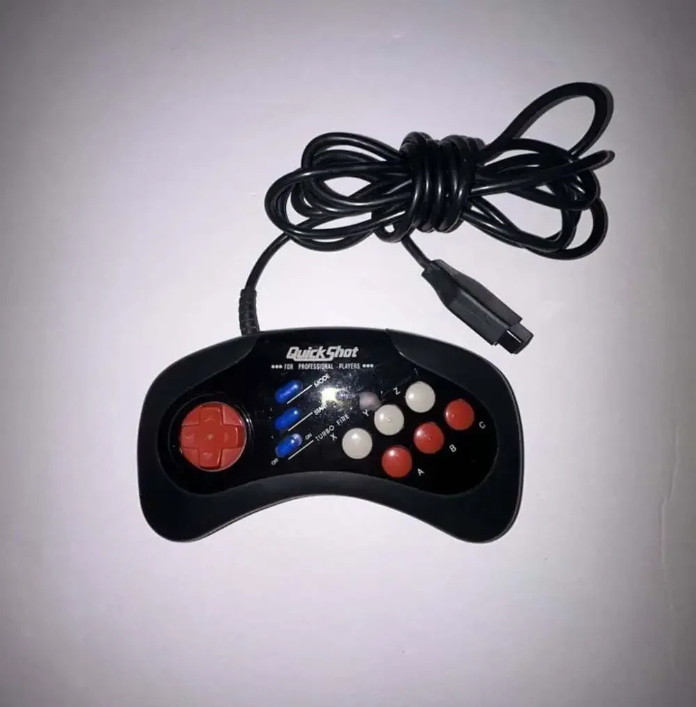 Tested QuickShot Starfighter 3+3 Controller Model QS-173 for Sega Genesis/Mega D